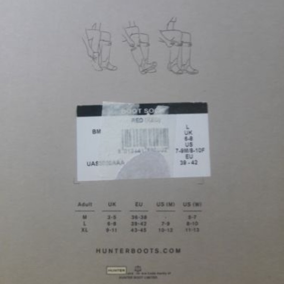 Hunter Tall Boot Socks Fleece Dark Pink Sz. L New! - Picture 3 of 3